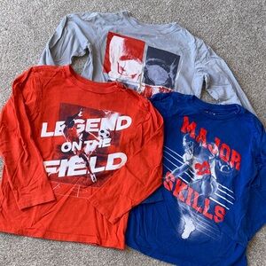 Boys Graphic Long Sleeve Shirts Size 5/6 LOT of 3